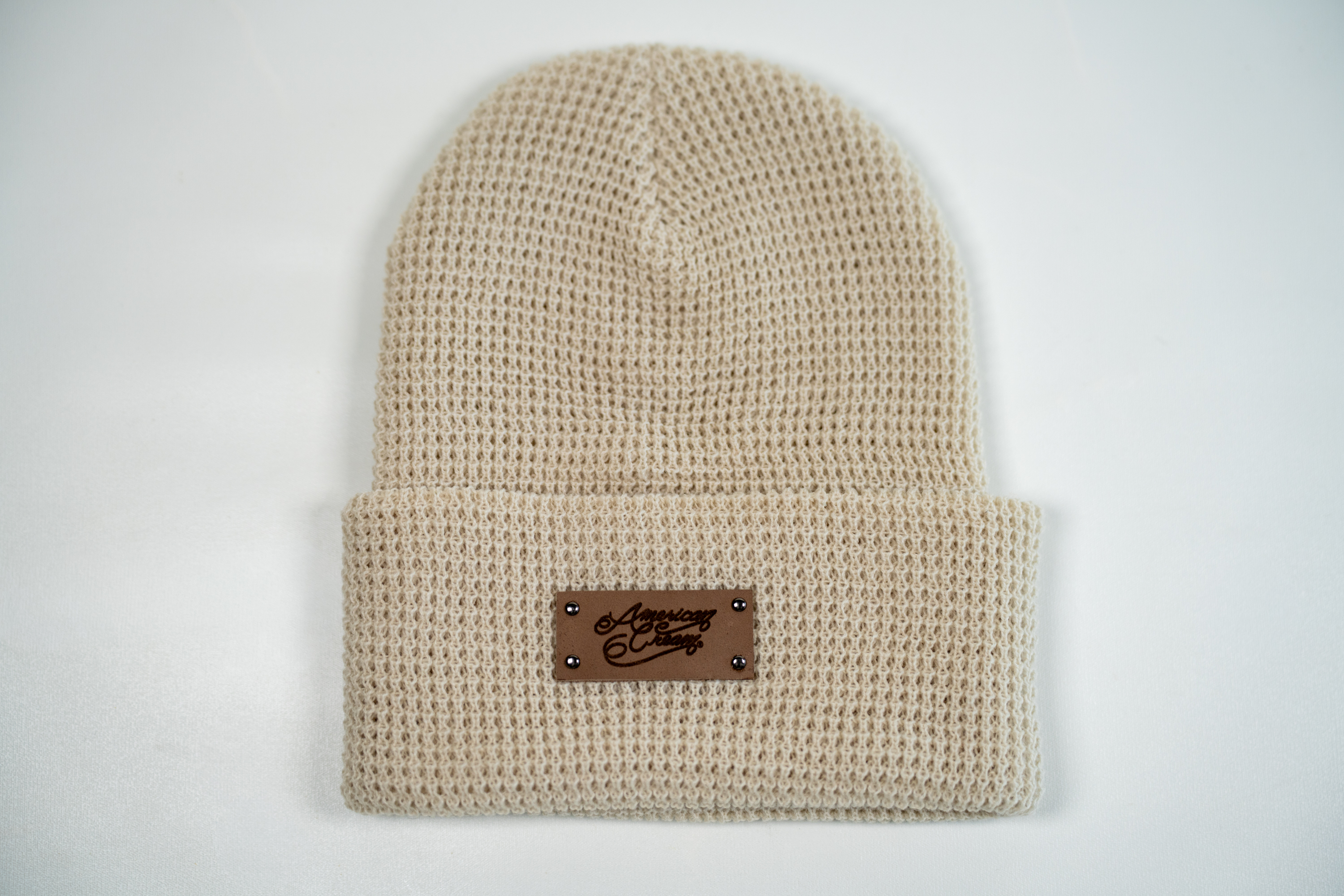 Cream Waffle Beanie